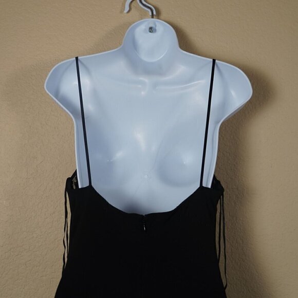 Vtg JS Boutique Y2k Fairy Floral Embroidered High Low Hem Dress Whimsigoth 10 - Picture 8 of 9